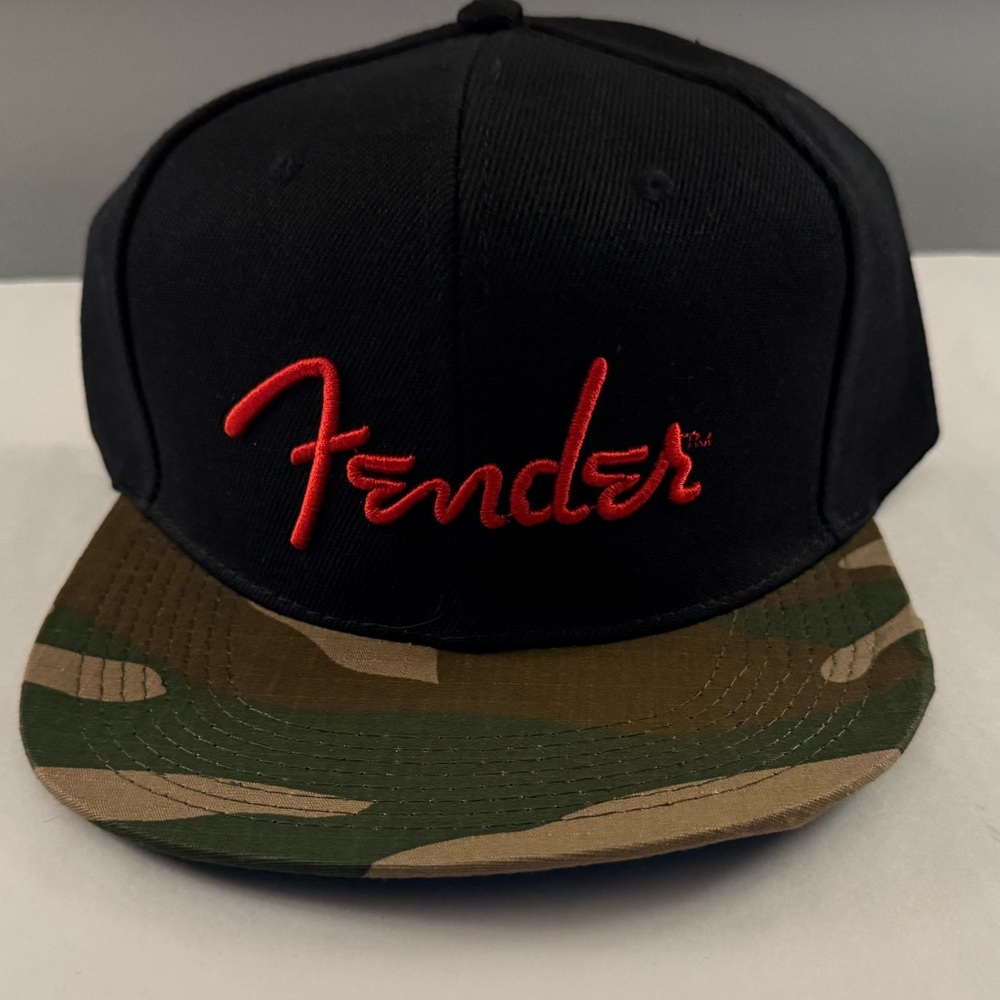 Fender Camo Flatbill Hat New With Tags